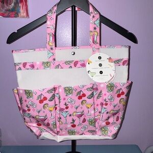 Envogue Pink and White Travel Bag